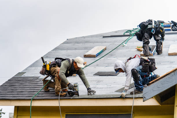 Professional Roofing technician working in Earlham, IA